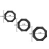 Hidden Desire Lot de 3 Cockrings Silicone Heavy C-Ring Noirs